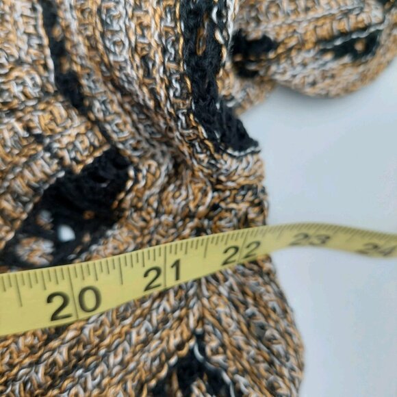 CJ Banks Cardigan Size Medium Open Front Open Knit Crochet Sweater Duster - Picture 4 of 8